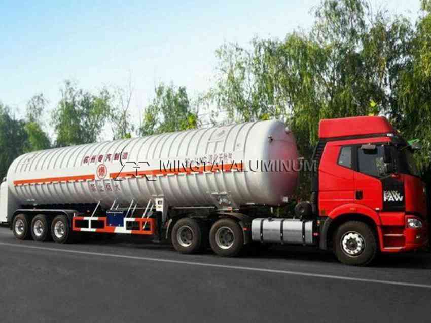 Aluminum plate for tanker trailer