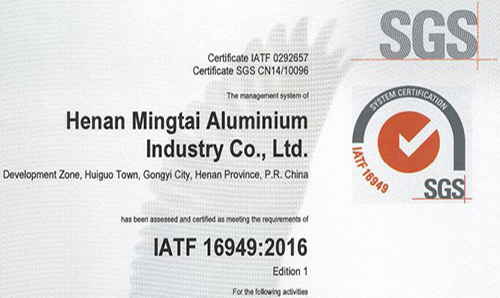 Mingtai aluminum