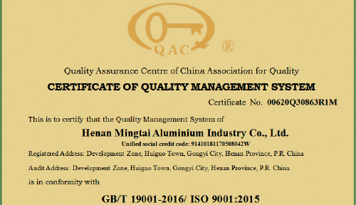 Mingtai aluminum