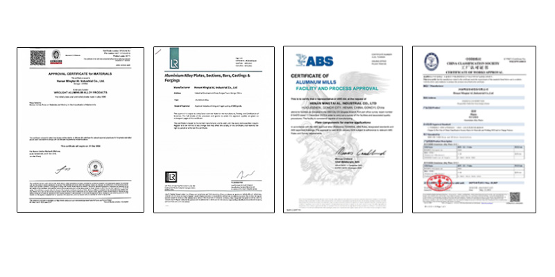 Mingtai 5754 H111 Aluminum Plate Certification