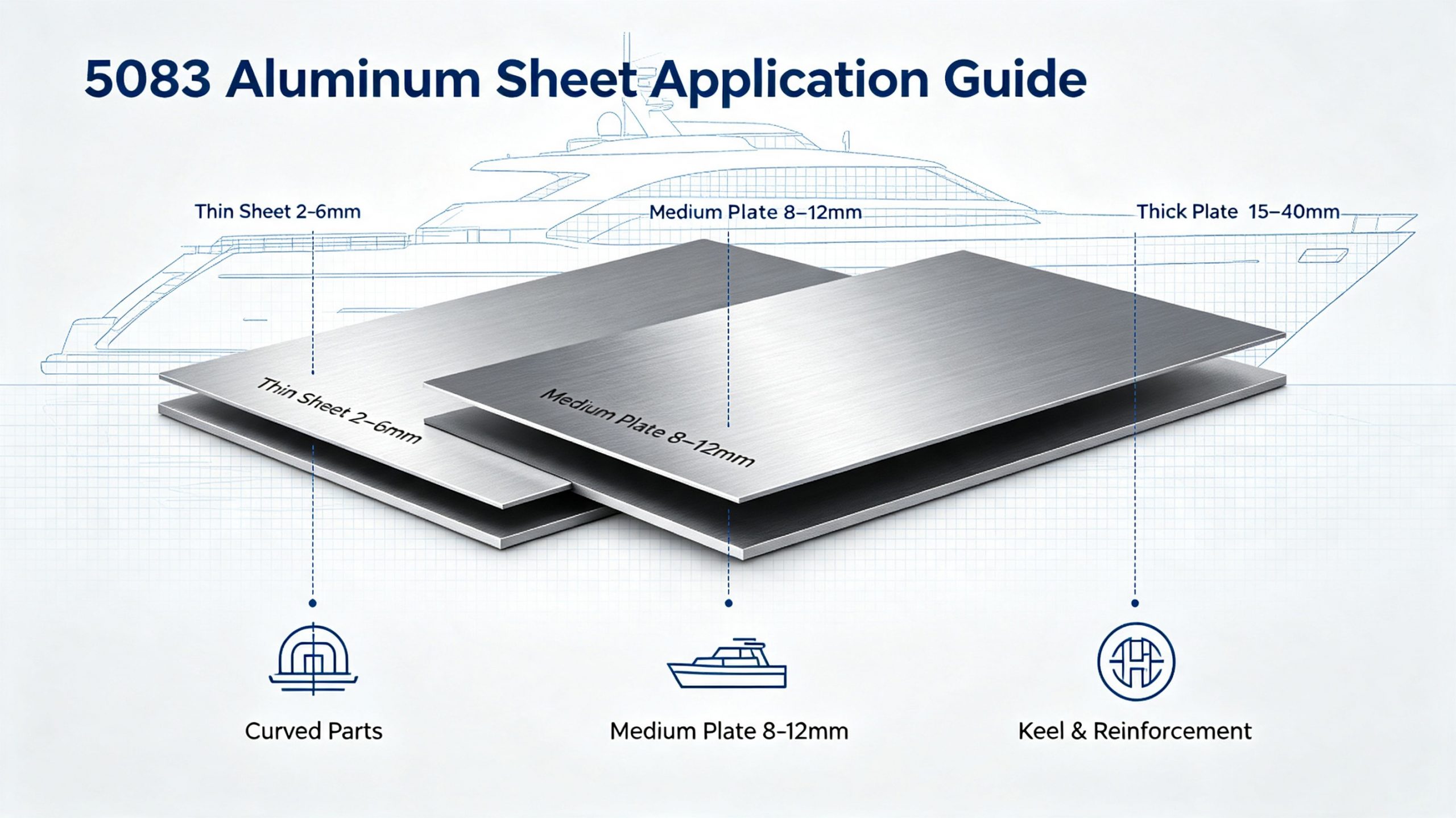  5083 Aluminum Sheet for Yacht Hull Structure Thickness